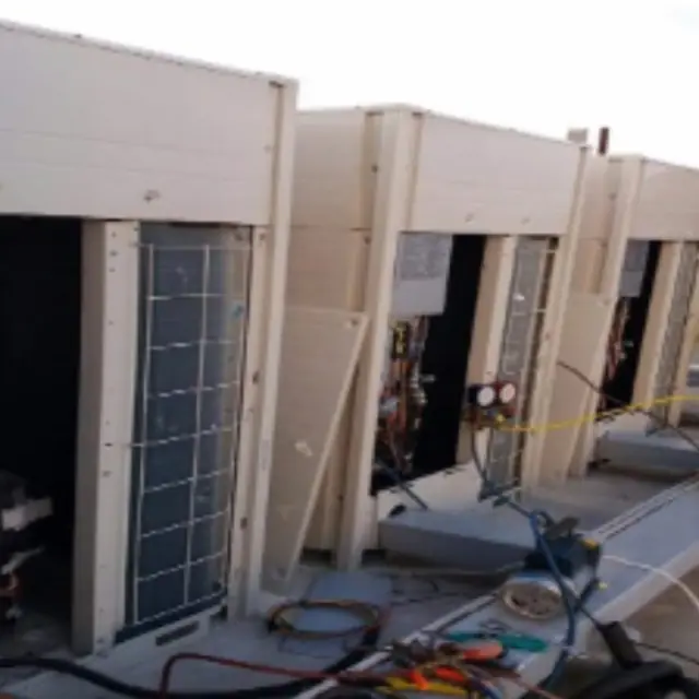 VRF outdoor units on the roof